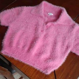 Garage super soft pink cropped sweater